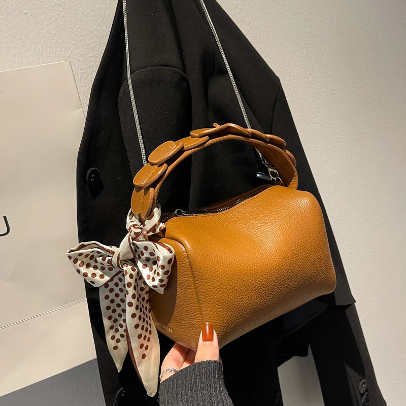 Soft Leather Crossbody Bag Vintage Shoulder Bag Zipper Purse for Women