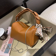 Soft Leather Crossbody Bag Vintage Shoulder Bag Zipper Purse for Women