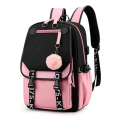 Large School Bags For Girl Ins Canvas Schoolbag Waterproof Student Travel Bag