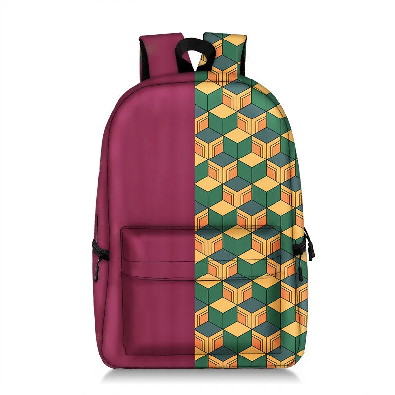 Anime Demon Slayer Print Backpack for Students Teens Men Women