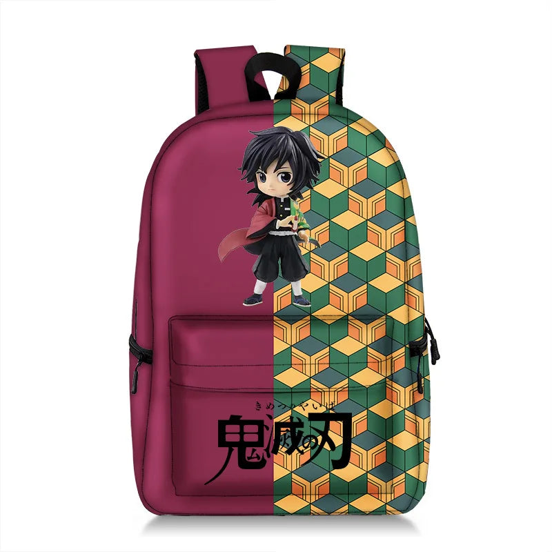 Anime Demon Slayer Print Backpack for Students Teens Men Women