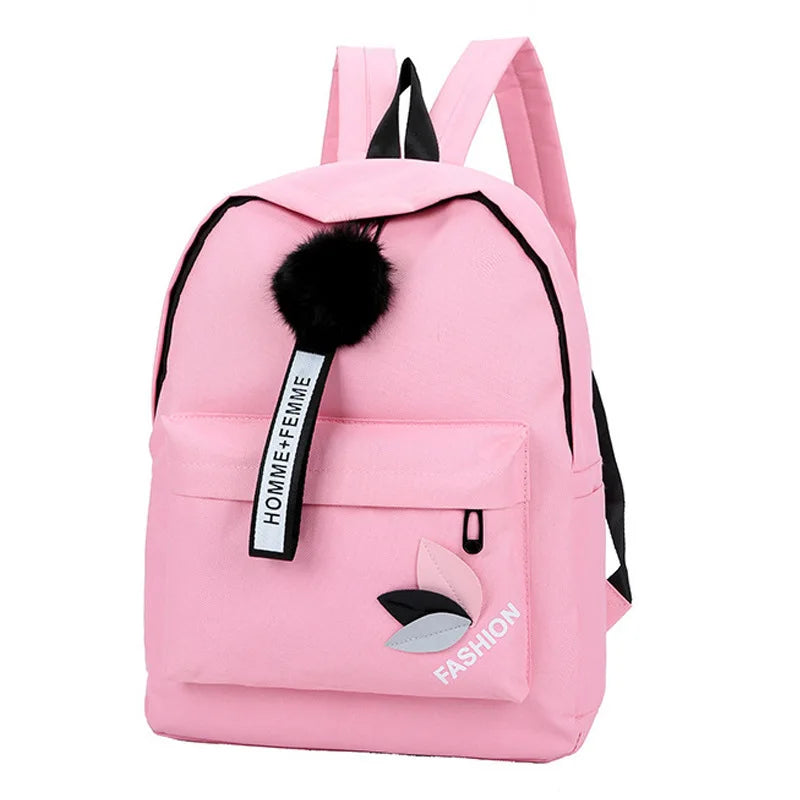 Printed Leaves College Backpack for Students