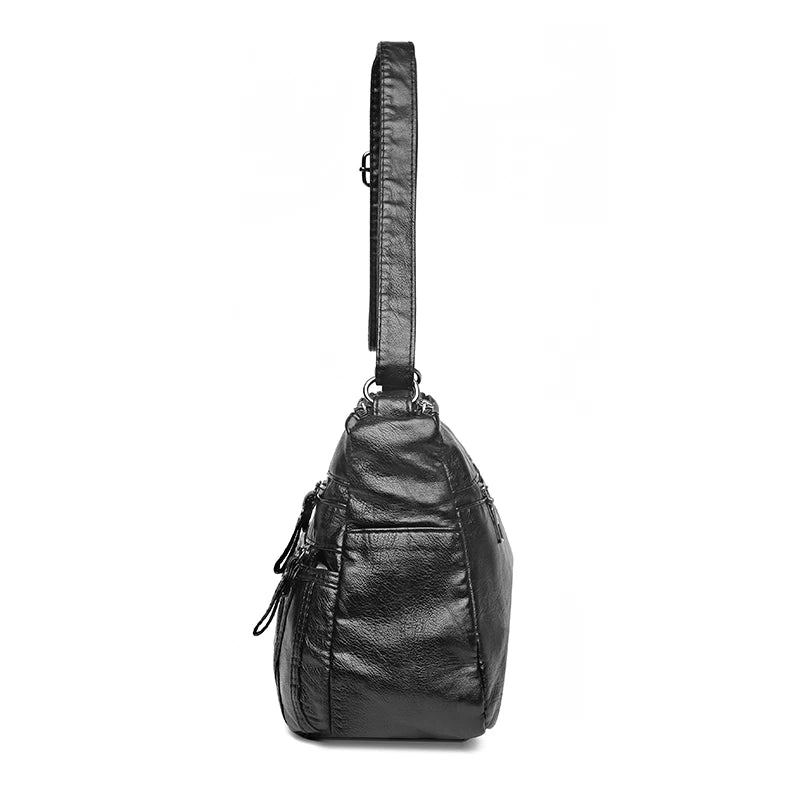 Women Leather Shoulder Bags High Casual Tote Bags Large Capacity Handbags