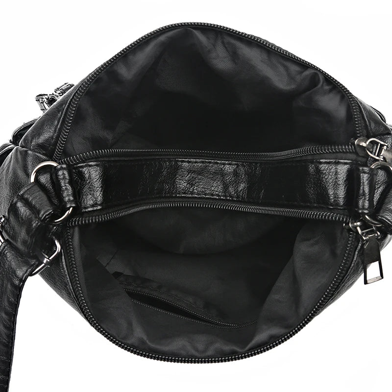 Women Leather Shoulder Bags High Casual Tote Bags Large Capacity Handbags