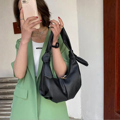 Women Shoulder Bag Pu Leather Handbags Solid Tote Bag
