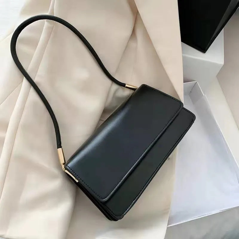 French Stick Handbag Pu Leisure Armpit Bag Solid Handbag2021