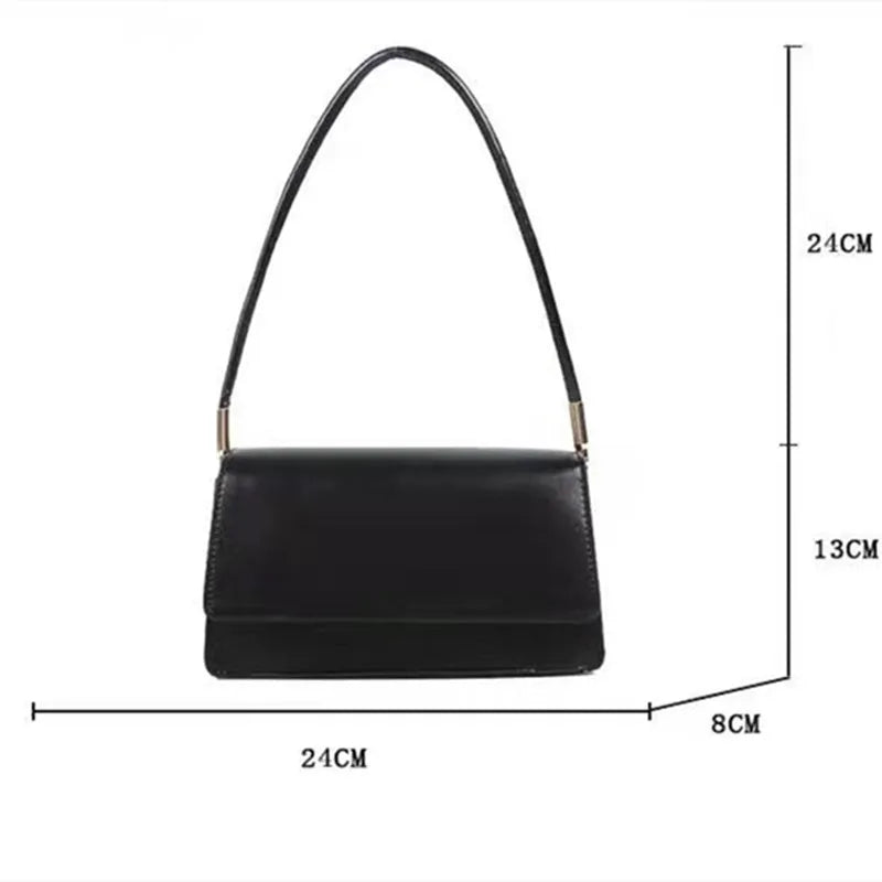 French Stick Handbag Pu Leisure Armpit Bag Solid Handbag2021