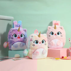 Girls Soft Cartoon Tie Dyed Kindergarten Kids School Bags Small