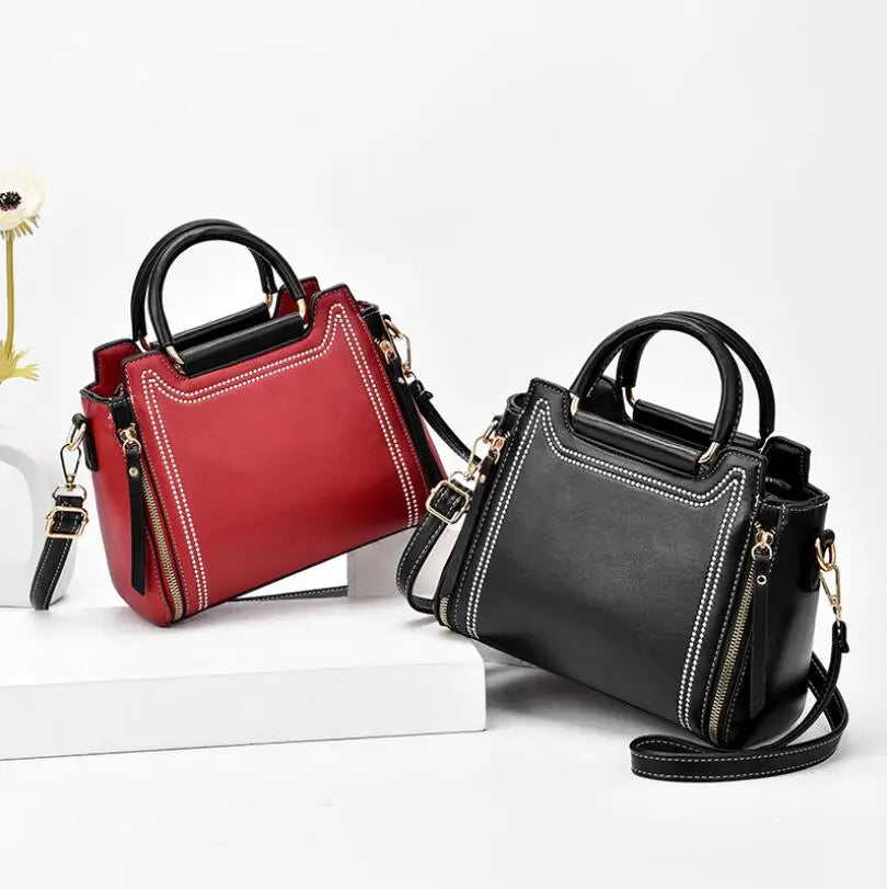 Stylish Leather Handbags, Matching Shoulder Bags, Large Capacity