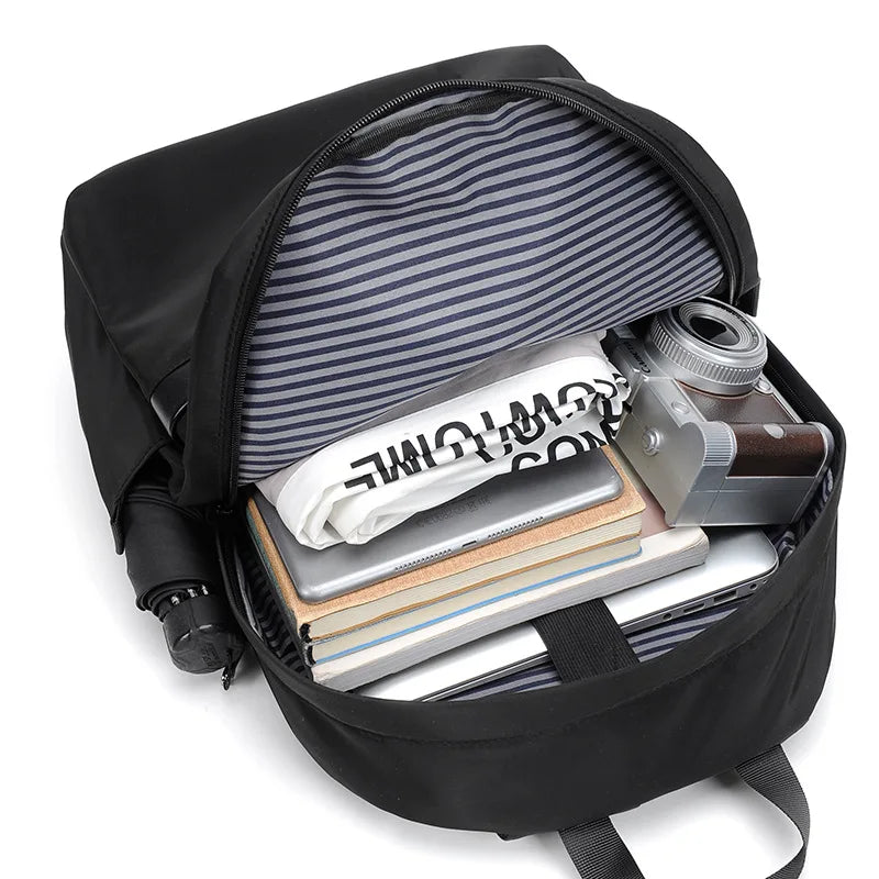 Men's Nylon Business Backpack Large Capacity Travel Backpack