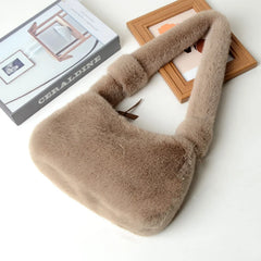 Mink Plush Hand Bag Woolen Shoulder Bag