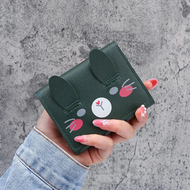 Solid Mini Tri-fold Student Wallet