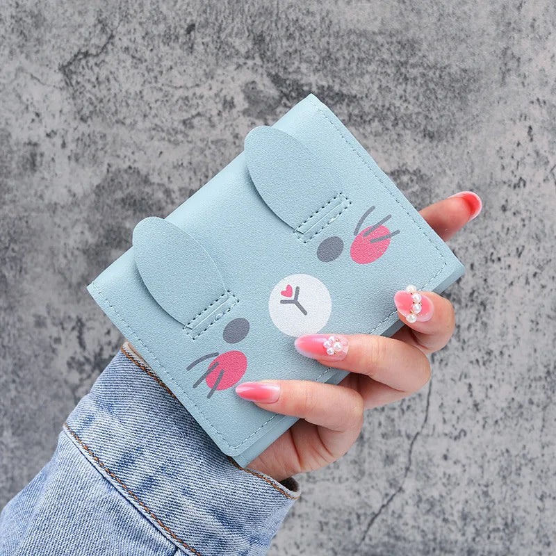 Solid Mini Tri-fold Student Wallet