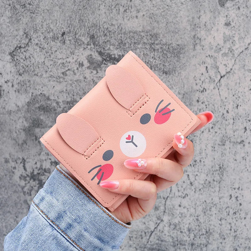 Solid Mini Tri-fold Student Wallet