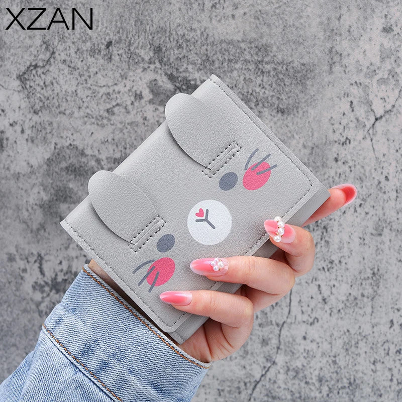 Solid Mini Tri-fold Student Wallet