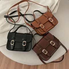 Vintage Flap Lock Classic Women Bags Leather Shoulder Bags