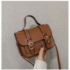 Vintage Flap Lock Classic Women Bags Leather Shoulder Bags