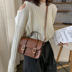 Vintage Flap Lock Classic Women Bags Leather Shoulder Bags