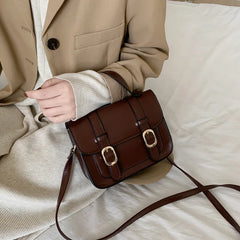 Vintage Flap Lock Classic Women Bags Leather Shoulder Bags