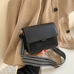 Suede Leather Crossbody Bags for Women with Wide Shoulder Straps
