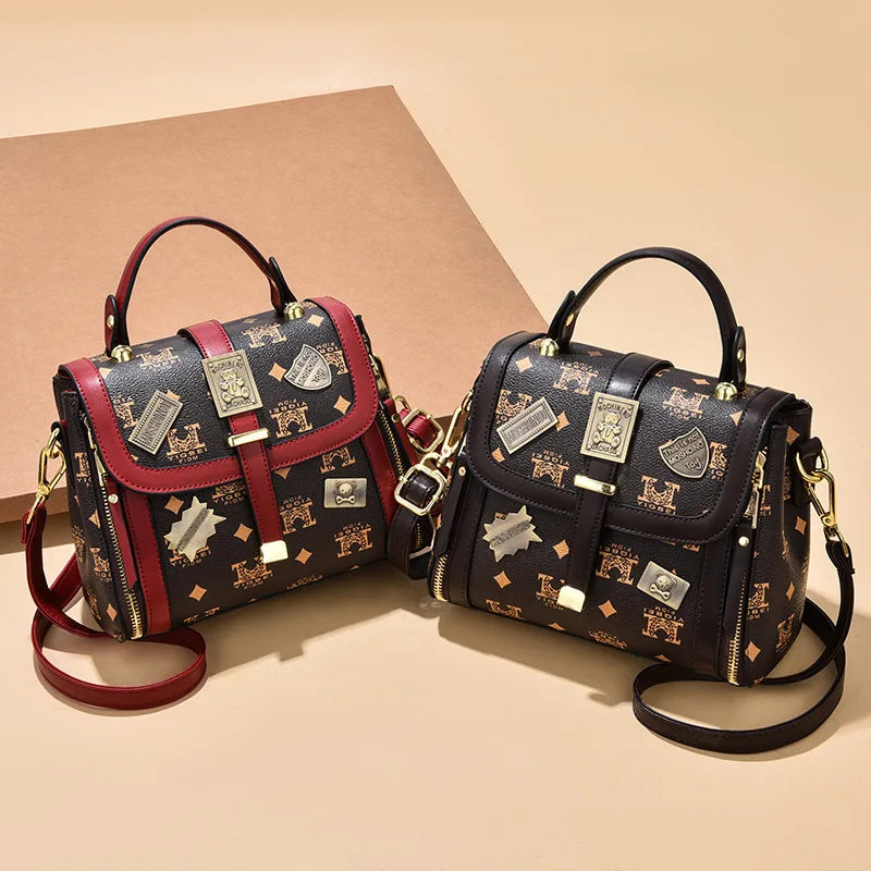 Portable Retro High-capacity Handbag for Women