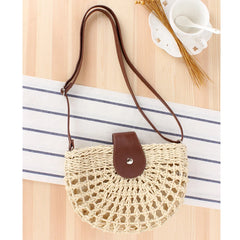 Rattan Saddle Straw Shoulder Bag Crossbody Bohemia Clutch
