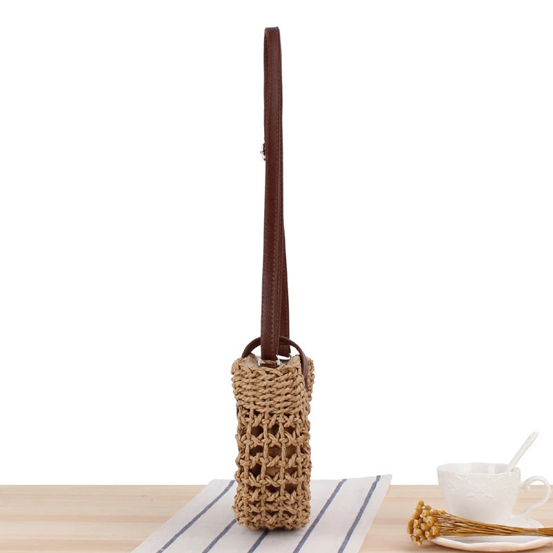 Rattan Saddle Straw Shoulder Bag Crossbody Bohemia Clutch