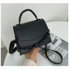 Summer Leather Shoulder Bag Chain Clutch - Small Handbag for Women