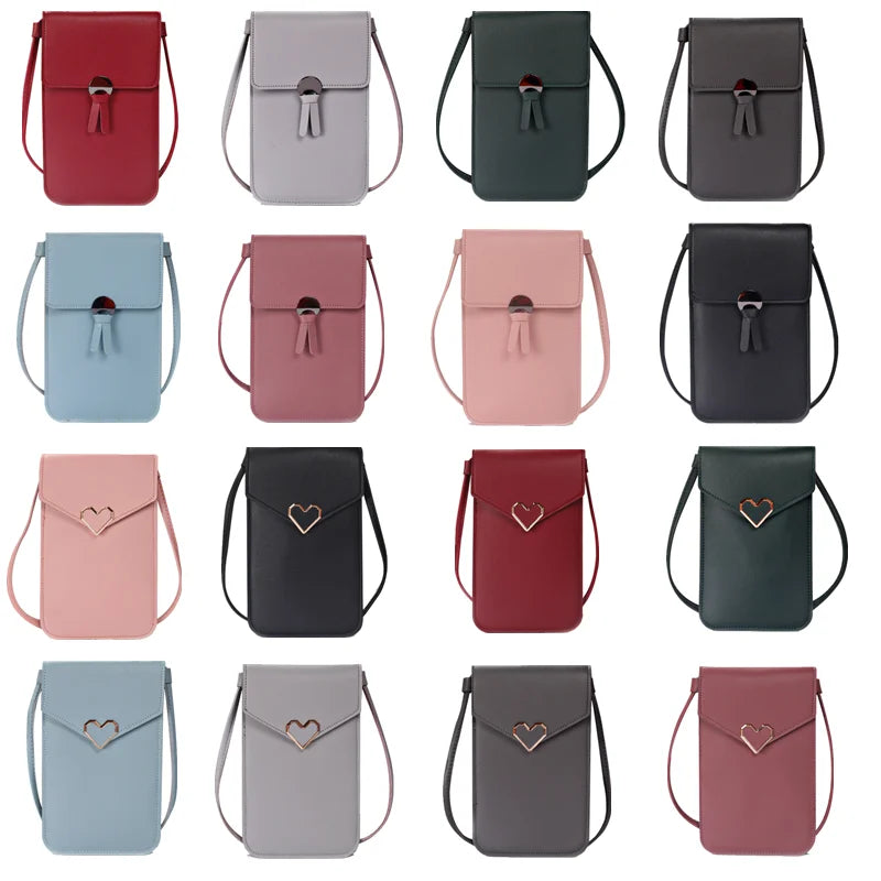 Summer Women Outdoor Crossbody Bag Heart Shaped Wallet