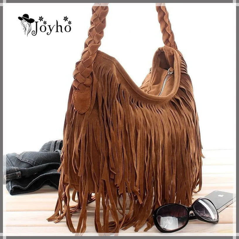 Tassel Bags Women Messenger Bags Faux Suede Shoulder bags