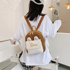 Teddy Wool Backpack Rabbit Ear Wool Women's Bag Personalized Embroidered