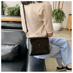 Braided Shoulder Strap Small Square Bag