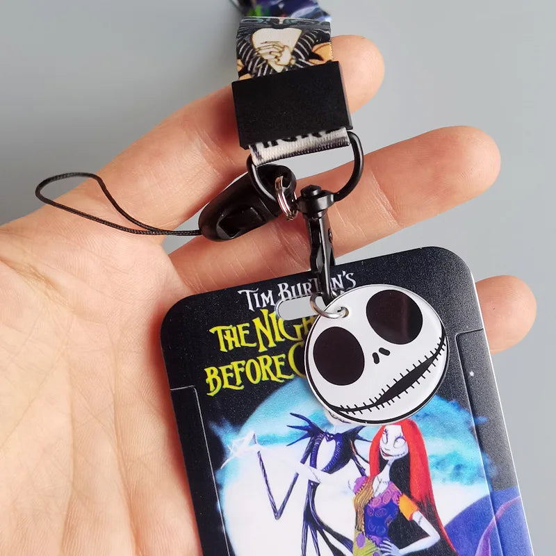 Nightmare Before Xmas PVC Card Cover Lanyard Keychain