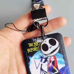 Nightmare Before Xmas PVC Card Cover Lanyard Keychain