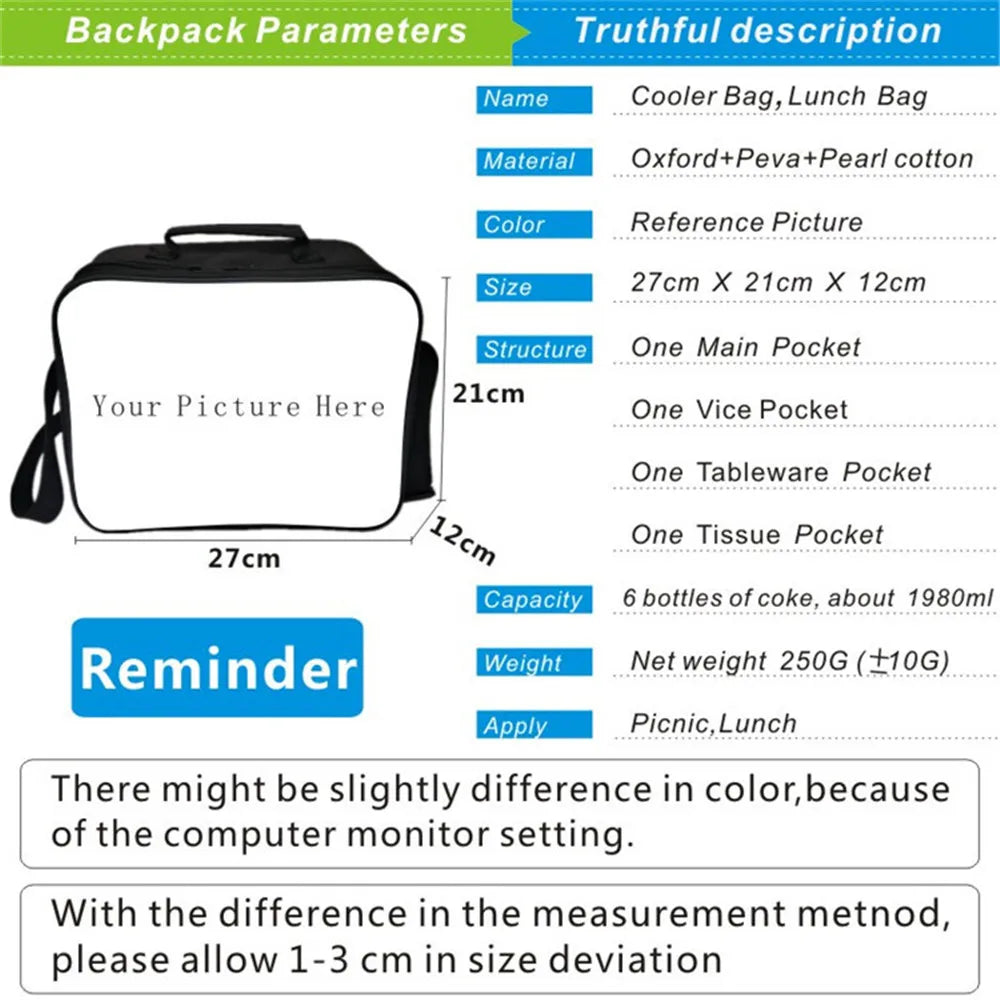 TheOdd1sOut Lunch Bag Student Cartoon Comic Lunch Box