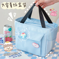 Women's Thermal Lunch Bag Large Tote Food Picnic Badge Portable Bags