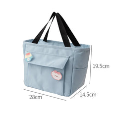 Women's Thermal Lunch Bag Large Tote Food Picnic Badge Portable Bags