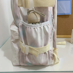 Tie-dye Nylon Women Backpack Female Lovely Travel Bag Teenage Girls