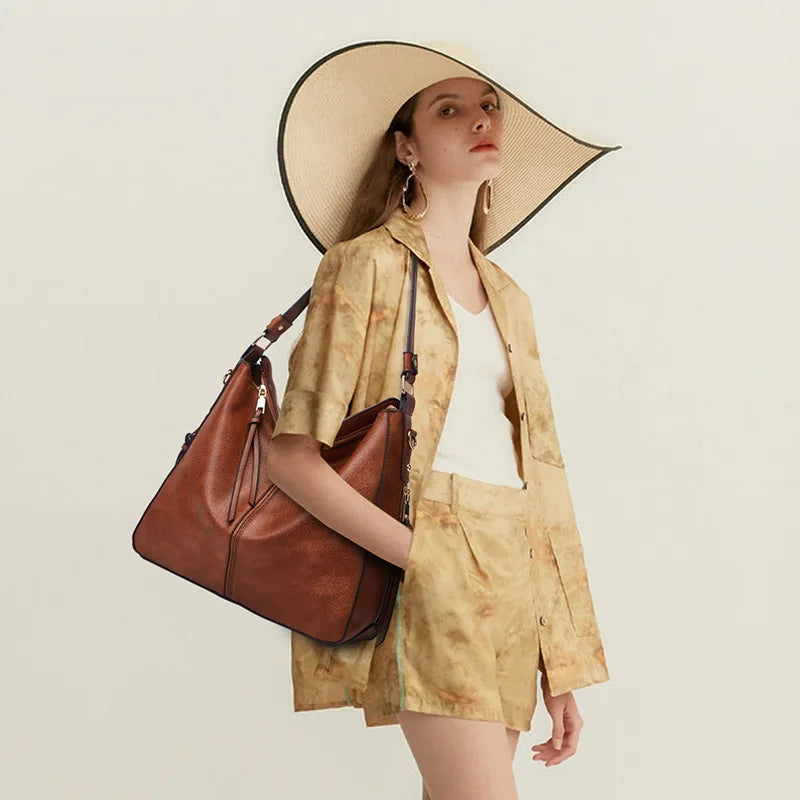 Soft Shoulder Bag Women's Handbag Solid Crossbody Purse Light