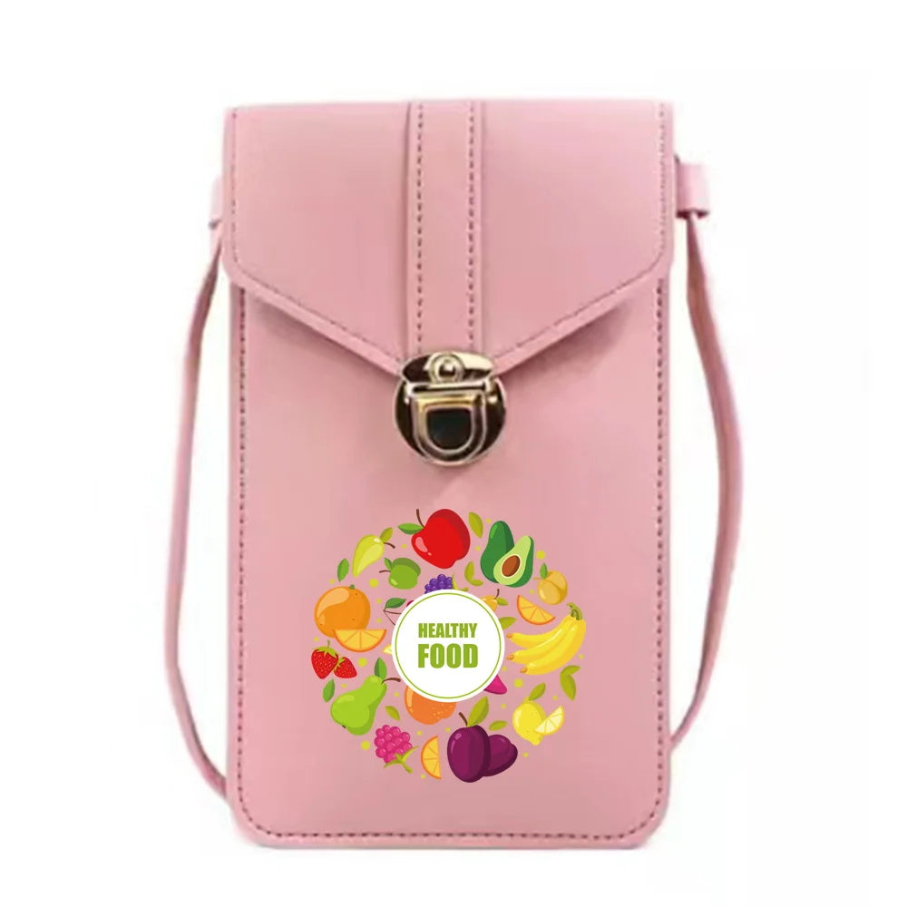 Food Series Touch Screen Phone Bag Wallets Shoulder Bags