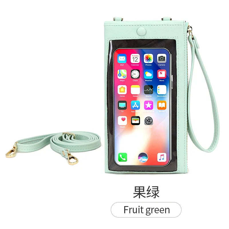 Touch Screen Mobile Phone Female Bag Large Capacity Pure Messenger Women Wallet
