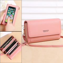Touch Screen Mobile Phone Women Shoulder Bag Large Capacity Crossbody Purse