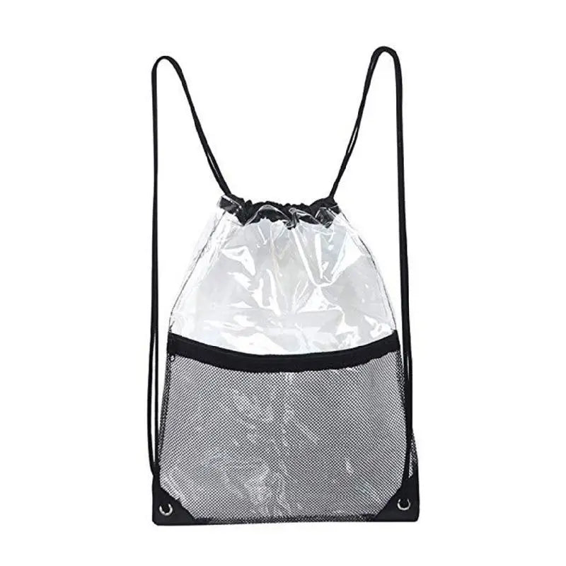 Clear Drawstring Backpack Gym Bag Sport Pack