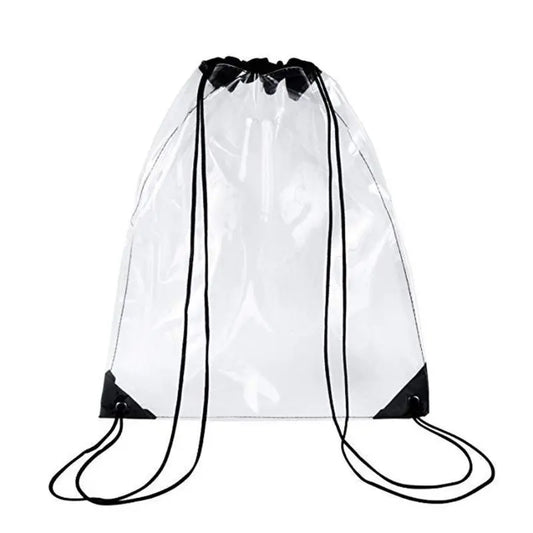 Clear Drawstring Backpack Gym Bag Sport Pack