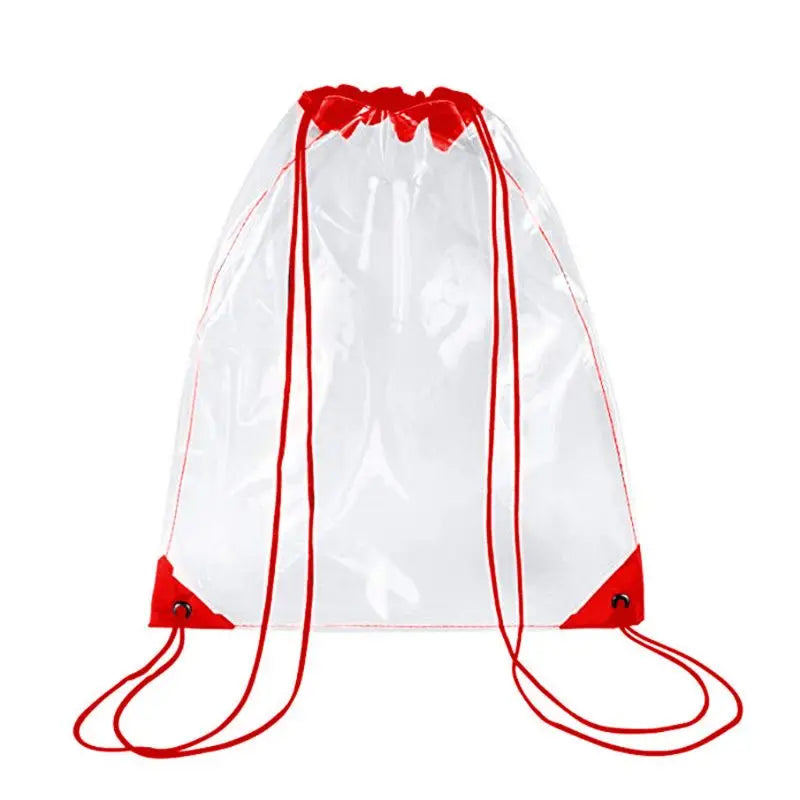 Clear Drawstring Backpack Gym Bag Sport Pack