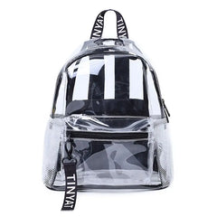Clear PVC Backpack for Teen Girls School Travel Daypack