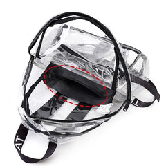 Transparent PVC Backpack School Travel Daypack for Teenager Girls