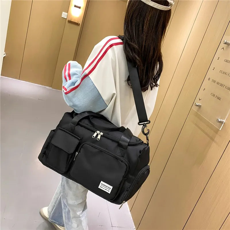 Waterproof Duffle Bag Fitness Yoga Gym Bag Weekend Bag for Women