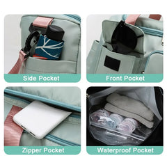 Waterproof Duffle Bag Fitness Yoga Gym Bag Weekend Bag for Women