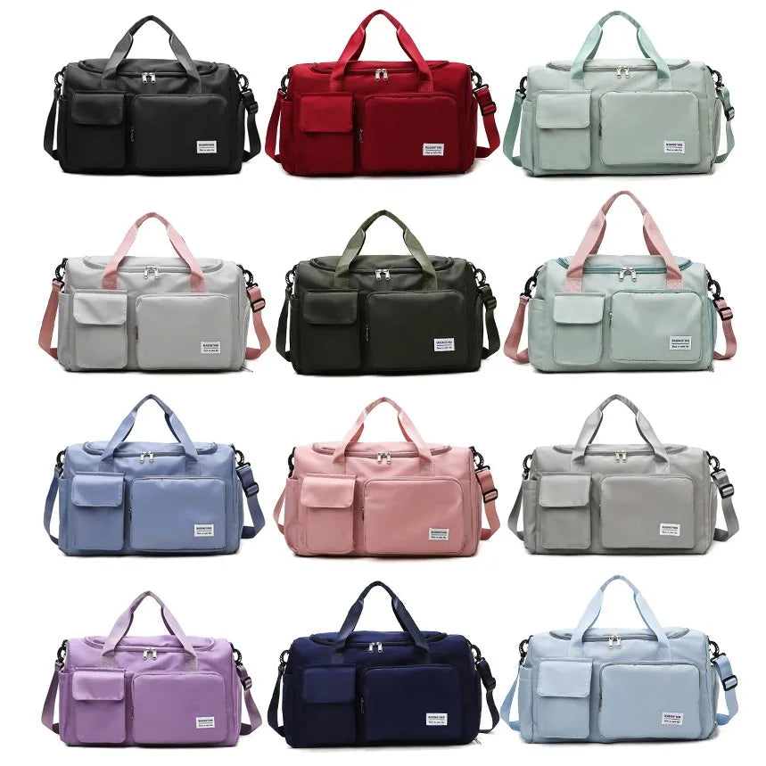 Waterproof Duffle Bag Fitness Yoga Gym Bag Weekend Bag for Women